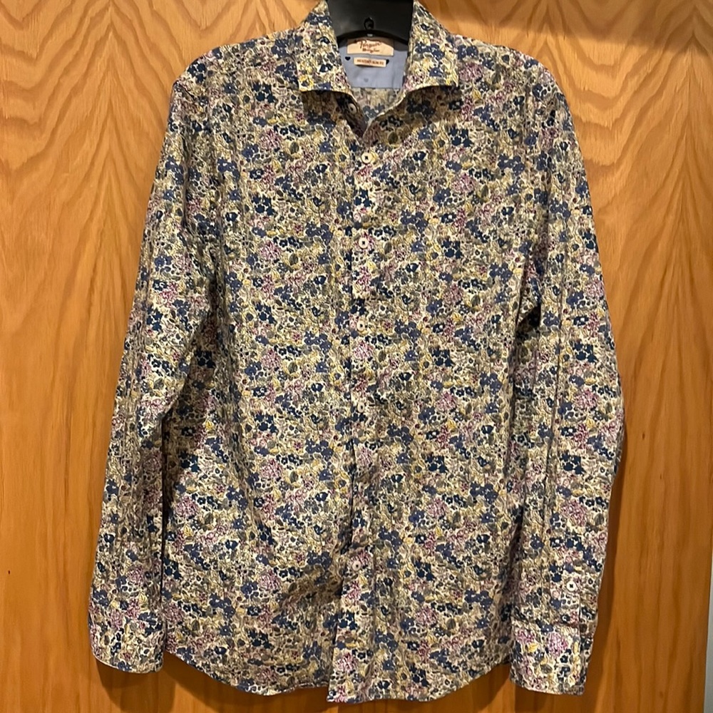 Penguin Heritage Slim Fit Floral Button Front Shirt